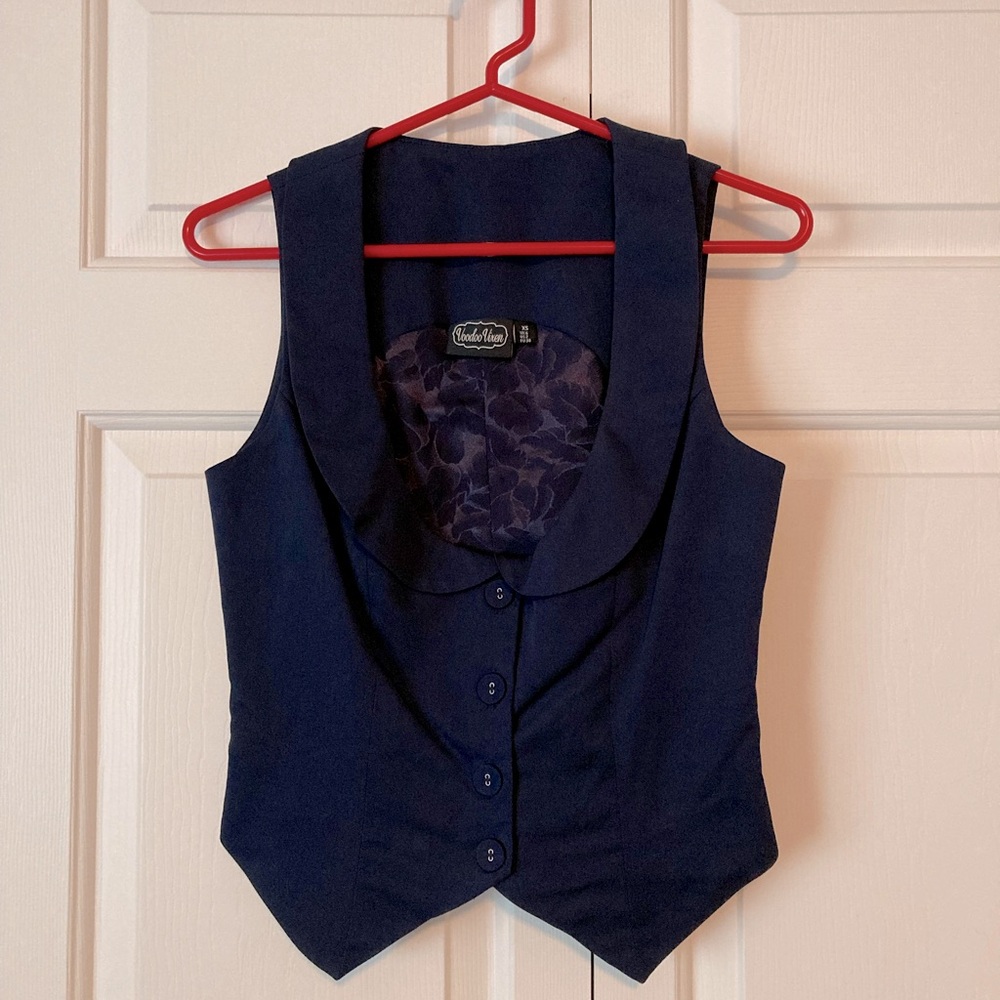 NWOT Voodoo Vixen Nyla fitted women’s suit vest waistcoat